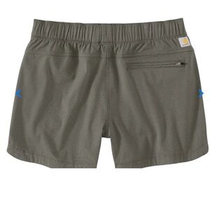 NWT Carhartt Women's Force Relaxed Fit Ripstop Work Short, Dusty Olive Large